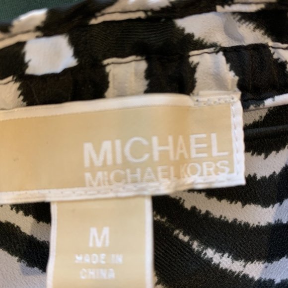 Michael Michael Kors Zebra Print Women Blouse Size - Picture 2 of 3